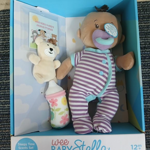 New Manhattan Toy Wee Baby Stella Beige Sleepy Times Scent 12" Soft Baby Doll - Picture 3 of 9